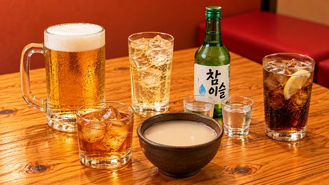 Drinks (draft beer, Chamisul soju, makgeolli and more)